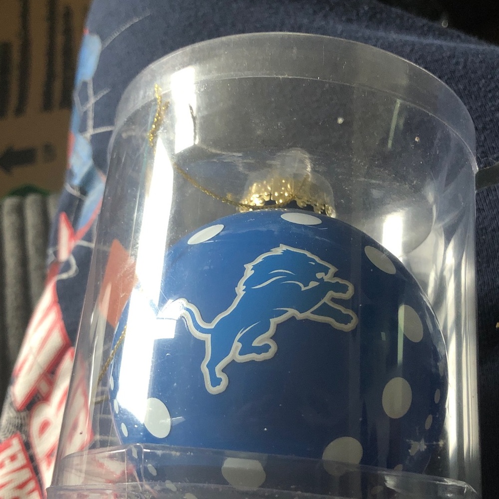 Blue Polka Dot Holiday Ornament - Official Team Logo